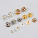 珍珠钉扣免缝按扣饰品diy手工材料胸针子母扣按压式 衣服胸花别针