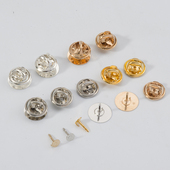 珍珠钉扣免缝按扣饰品diy手工材料胸针子母扣按压式 衣服胸花别针