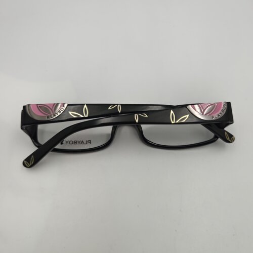 Playboy女士黑框眼镜粉金装饰时尚潮流日常佩戴近视镜架配镜CE486