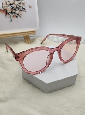 出口韩国/G家/素颜镜/雨天戴粉色太阳镜防紫外线遮光墨镜LC099