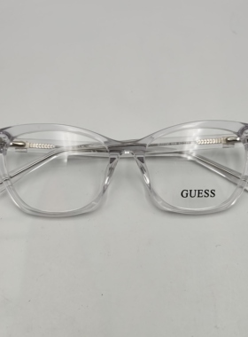 GUESS透明猫眼方框眼镜架轻盈板材时尚百搭品牌标识舒适佩戴CE478
