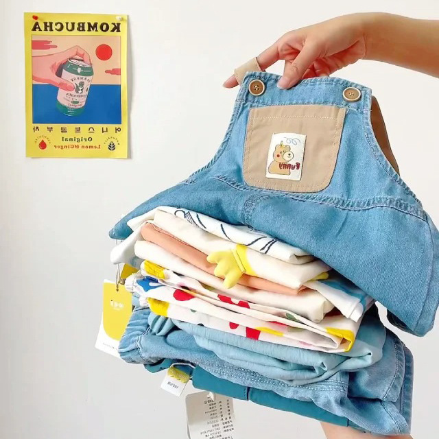 【6⃣️套穿搭】嘟嘟家宝宝夏季背带裤男童牛仔短裤女童儿童装