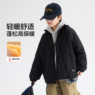 男童冬季韩版加厚运动棒球棉服2025新款儿童中学生保暖棉衣外套潮