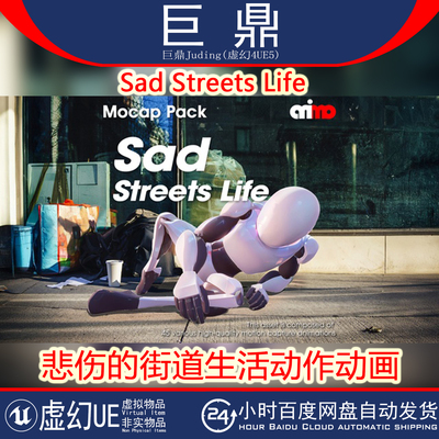 虚幻UE5.0+ Sad Streets Life 悲伤失落的流浪汉街道生活动作动画