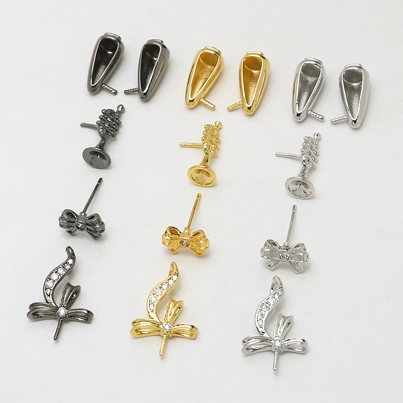 兔耳朵喇叭蝴蝶结铜镀真金