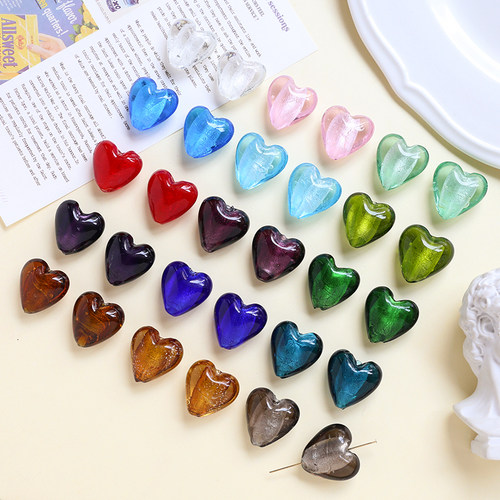 复古琉璃爱心珠琉璃饰品配件