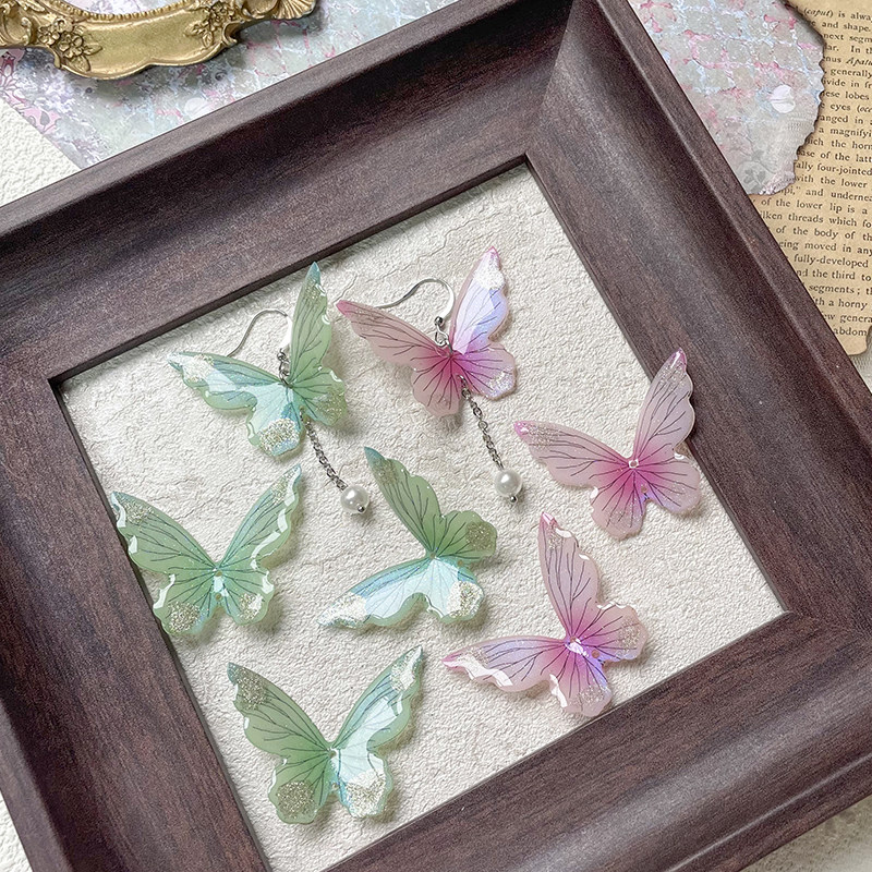 ins新款细闪蝴蝶双孔挂件diy手工饰品手链项链热缩贴片配件材料,饰品/流行首饰/时尚饰品新,其他DIY饰品配件,淘宝优惠券,粉丝福利购,淘宝优惠卷