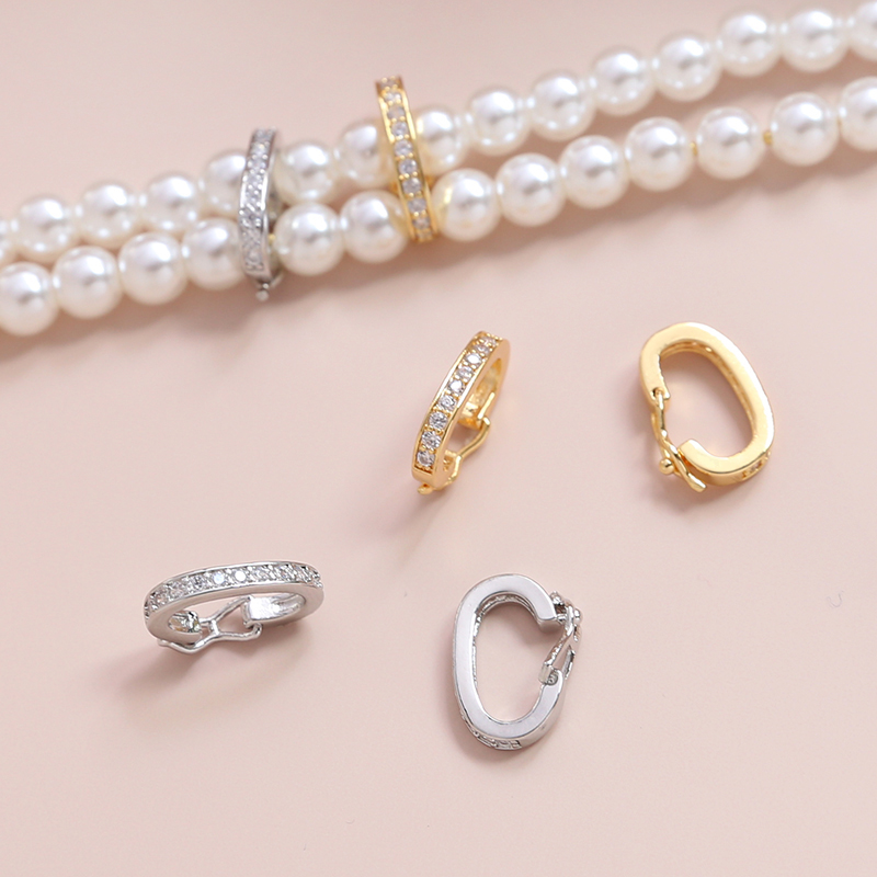 珍珠手项链夹扣铜包金配件