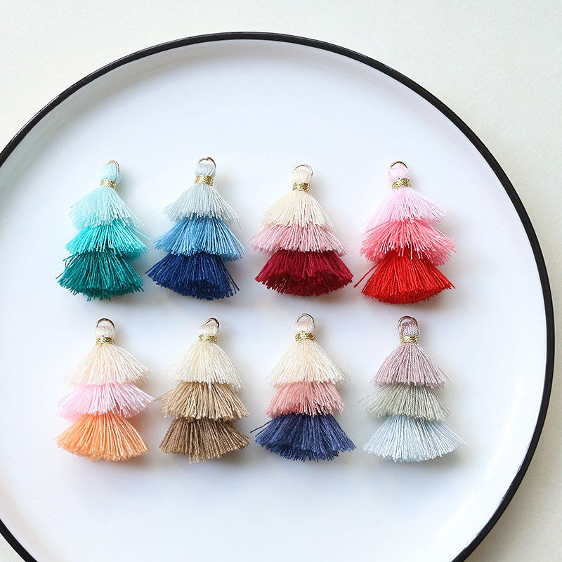 撞色棉线穗子小三层流苏文艺吊坠diy手工饰品耳环项链配件材料,饰品/流行首饰/时尚饰品新,其他DIY饰品配件,淘宝优惠券,粉丝福利购,淘宝优惠卷