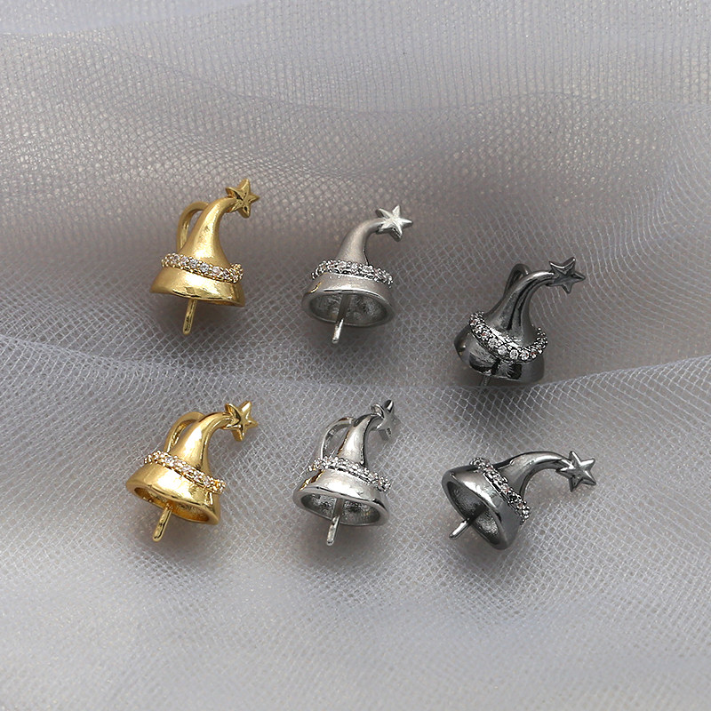 铜镀真金微锆阿飘帽子女巫精灵吊坠diy手工饰品巴洛克珍珠圣诞帽,饰品/流行首饰/时尚饰品新,其他DIY饰品配件,淘宝优惠券,粉丝福利购,淘宝优惠卷