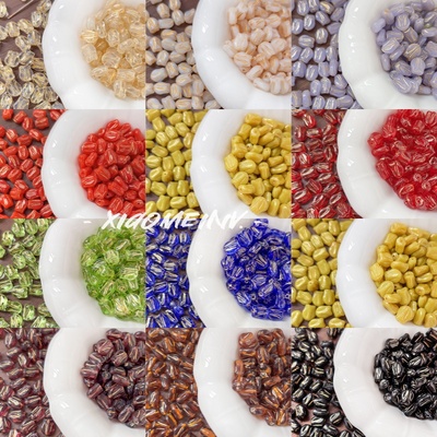 布拉格琉璃郁金香珠子散珠diy手工手链项链串珠手机链配件材料