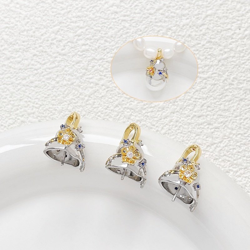 铜镀真金保色镶锆石阿飘藤曼花朵帽子diy手工饰品巴洛克项链配件,饰品/流行首饰/时尚饰品新,其他DIY饰品配件,淘宝优惠券,粉丝福利购,淘宝优惠卷