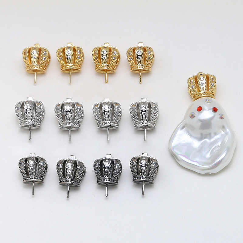 铜镀真金阿飘精灵镶锆皇冠材料diy手工饰品巴洛克珍珠插针配件,饰品/流行首饰/时尚饰品新,其他DIY饰品配件,淘宝优惠券,粉丝福利购,淘宝优惠卷