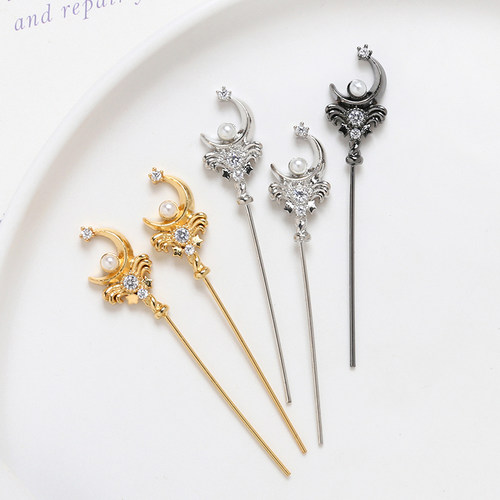 阿飘精灵法杖铜镀真金双拼配件