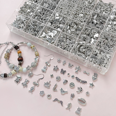 做旧复古星星蝴蝶隔珠合金材料