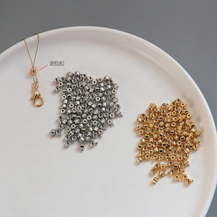 真金电镀定位扣18k保色白金按扣diy手工自制手链饰品收尾卡扣夹扣