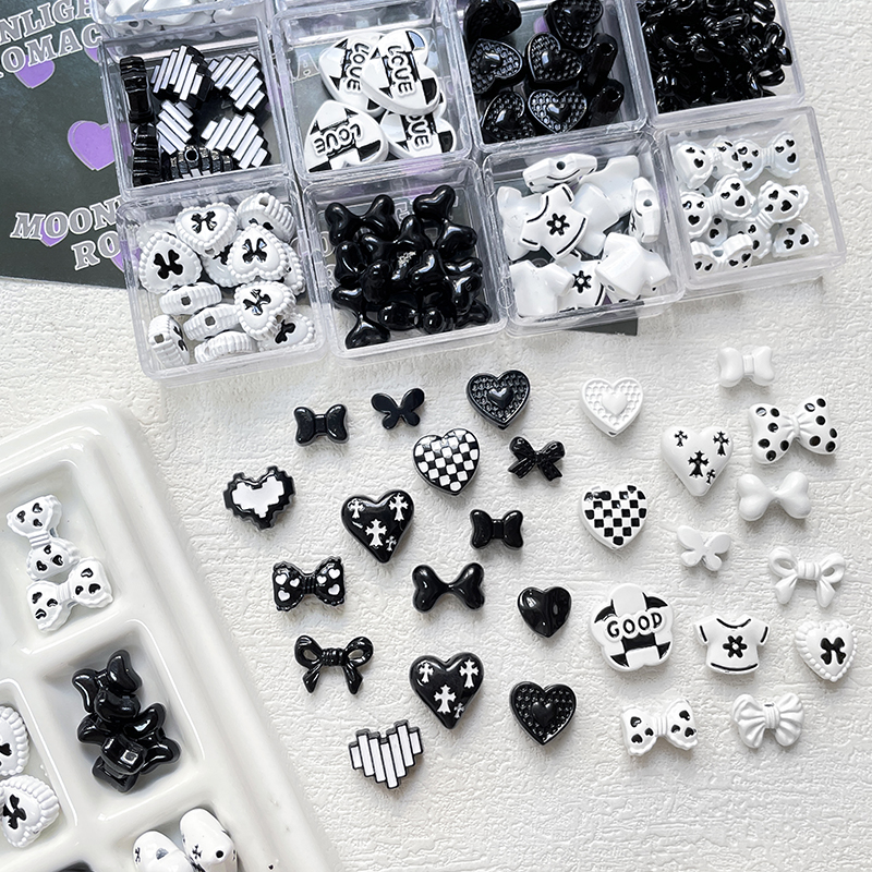 小香风爱心蝴蝶结珠子合金配件