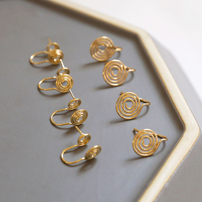 diy18k金手工饰品耳夹