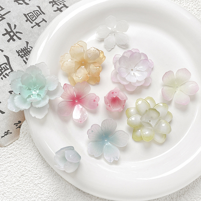 莲花荷花热缩片树脂饰品配件