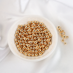包金珠子隔珠14k散珠18k小金珠转运珠diy手工饰品串珠手链材料