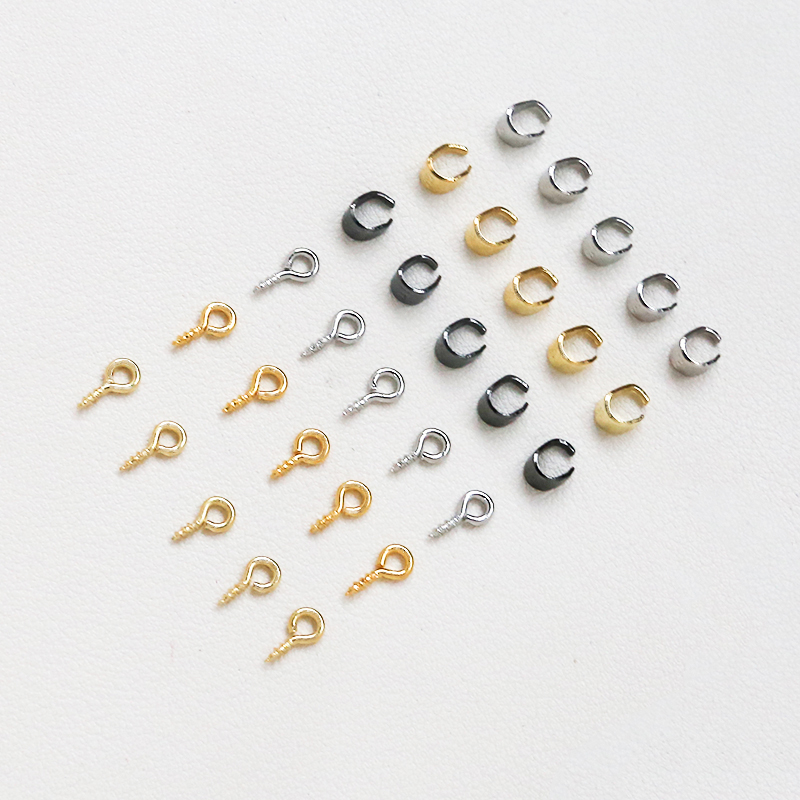 瓜子扣螺丝扣铜镀真金手工饰品