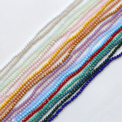 diy水晶切面项链半成品车轮珠