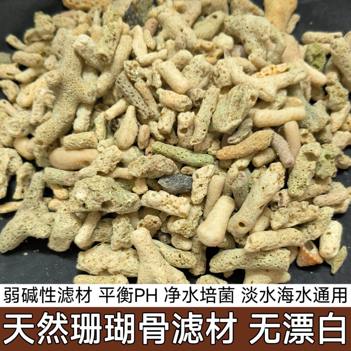 海鲜池珊瑚石锦鲤鱼池滤材天然珊瑚骨净水培菌过滤材料鱼缸防跌酸图片