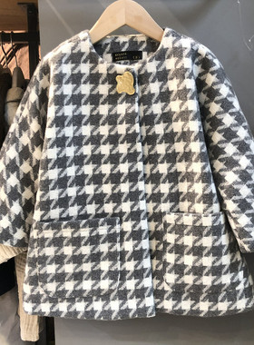 【断码现货】韩货Eclair女童千鸟格大衣童装实体店奕佳潮童馆