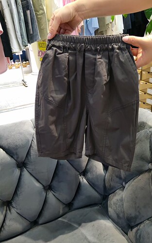 小童品牌VOOTOO童装实体店断码捡漏灰色休闲中裤七分裤M83249