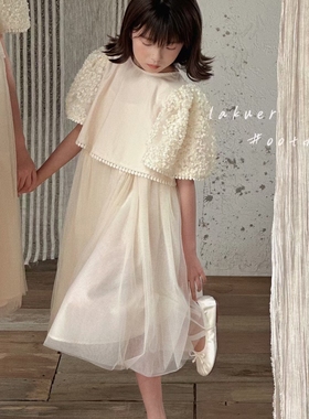 拉酷儿LAKUER品牌童装实体店断码捡漏连衣裙两件套LMX30389