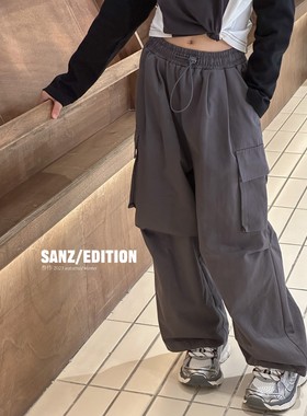 SANZ叁作SZ341美式复古工装裤休闲裤童装实体店奕佳潮童馆现货