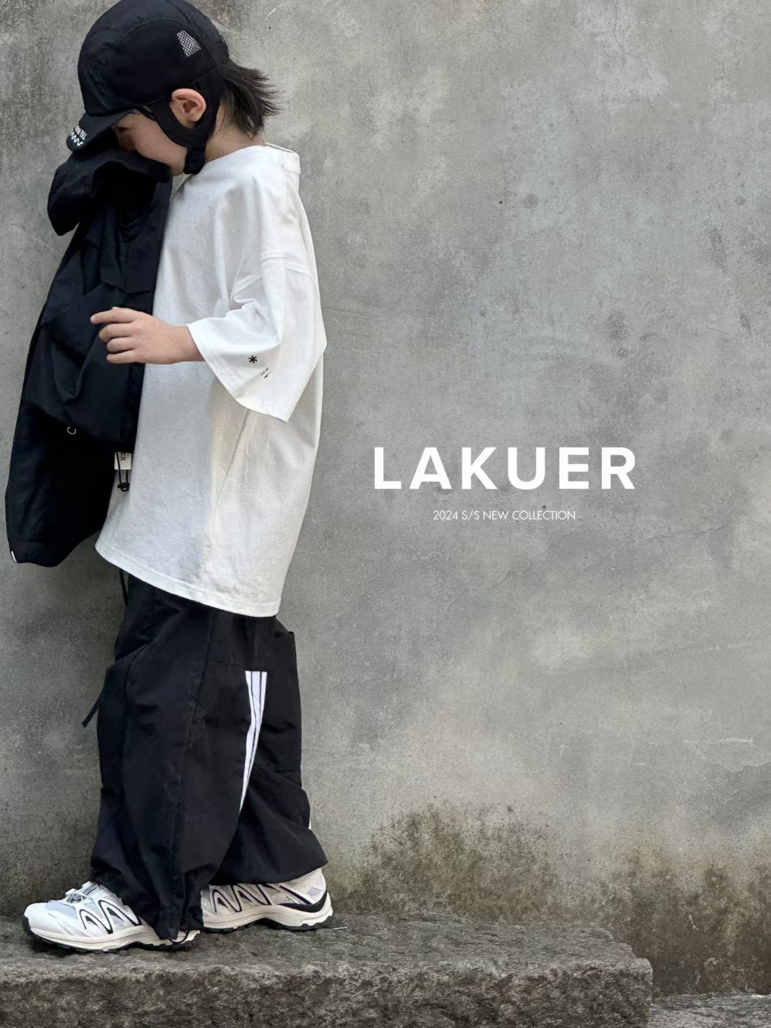 拉酷兒LAKUER品牌童裝實(shí)體店斷碼撿漏百搭休閑短袖T恤LRX6557