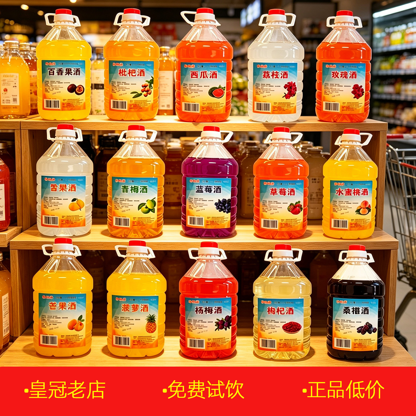 正品果酒5斤桶装 男士35度高度芒果酒西瓜酒玫瑰菠萝桑葚酒水蜜桃