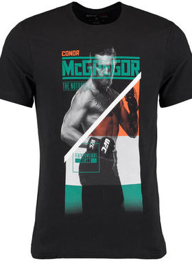 MMA综合格斗UFC锐步正品 康纳麦格雷戈嘴炮泰拳搏击 纯棉T恤短袖