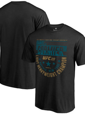 MMA综合格斗UFC210丹尼尔-科米尔搏 自由搏击纯棉男士黑色短袖T恤