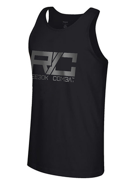 MMA综合格斗锐步品牌UFC男士锐步RC黑白logo背心