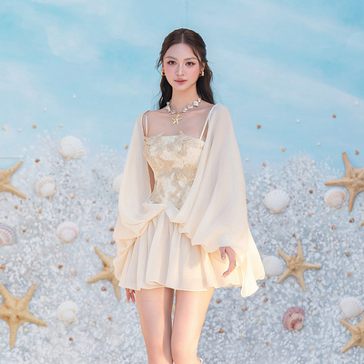 越南小众DARLING DIVA 2026年夏季新款清冷海边高质感连衣裙