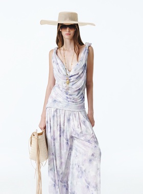 越南小众品牌ONONMM 2025年秋季新款艺术晕染垂感荡领套装