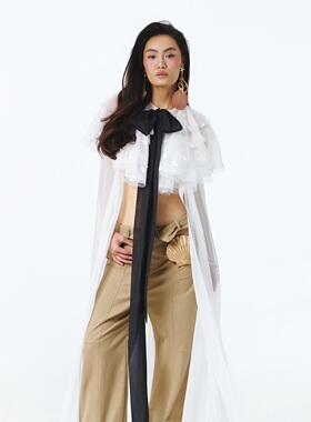 越南小众品牌ONONMM 2025年秋季新款高奢设计感露腰套装