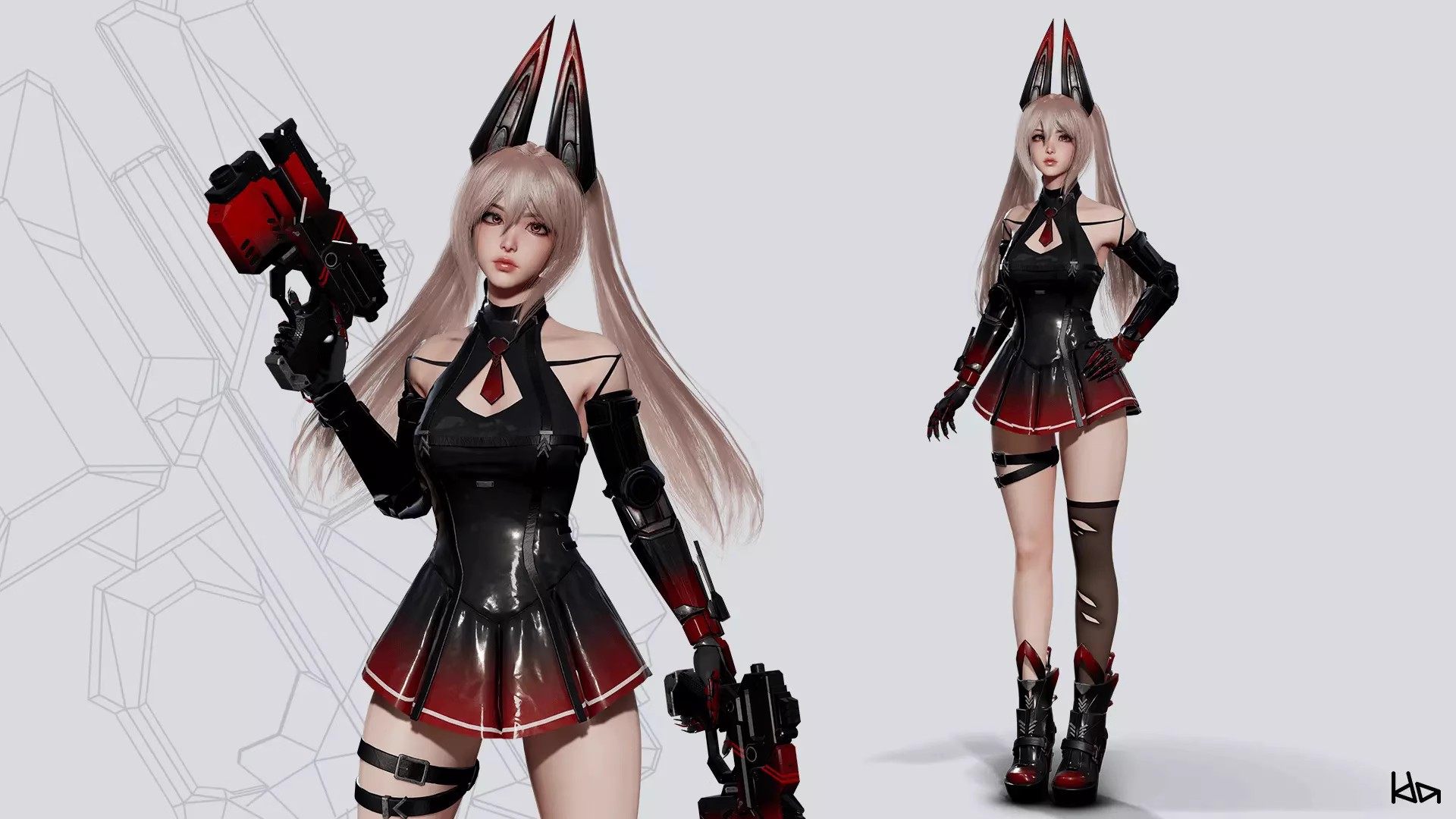 Unity Cosmo Bunny Girl 兔女郎美女虚拟人物动捕面捕模型包含fbx