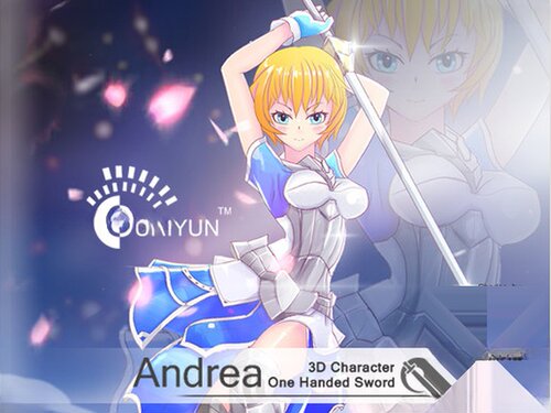 Unity Ami 角色模型美女剑士 Fantasy 3D toon Andrea Unity U3D
