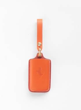 适配法拉利Roma SF90 296 罗马手工定制真皮时尚高端橙钥匙套