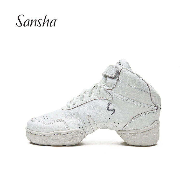 Sansha 法国三沙成人健身运动舞蹈鞋白色女广场舞鞋皮现代舞鞋B52,运动/瑜伽/健身/球迷用品,现代舞鞋,淘宝优惠券,粉丝福利购,淘宝优惠卷