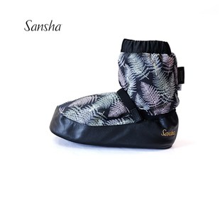 sansha法国三沙芭蕾舞秋冬夹棉短靴棉鞋保暖靴舞蹈热身练功鞋厚底