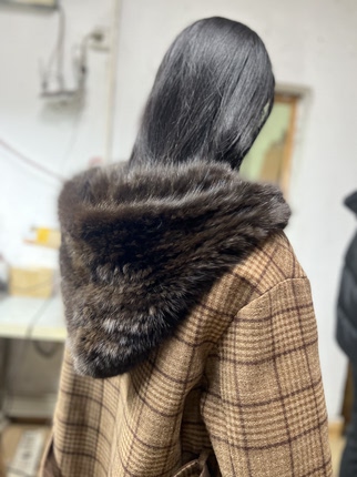 轻奢俄罗斯貂毛编织风雪帽男女帽子围巾连一体冬季保暖水貂皮草帽