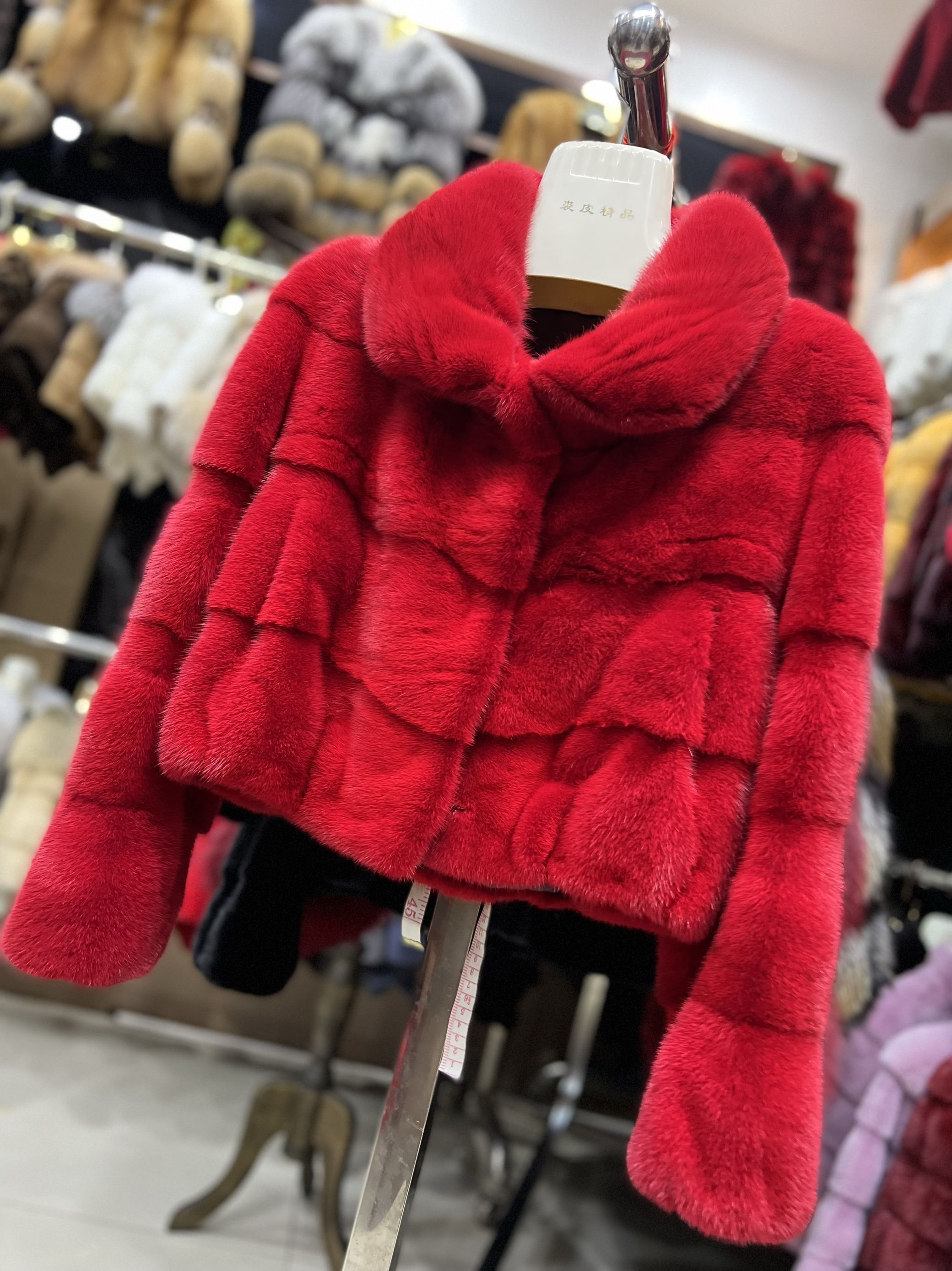 进口貂皮大衣女整貂横排立领天鹅绒水貂皮草外套女复古裘皮冬