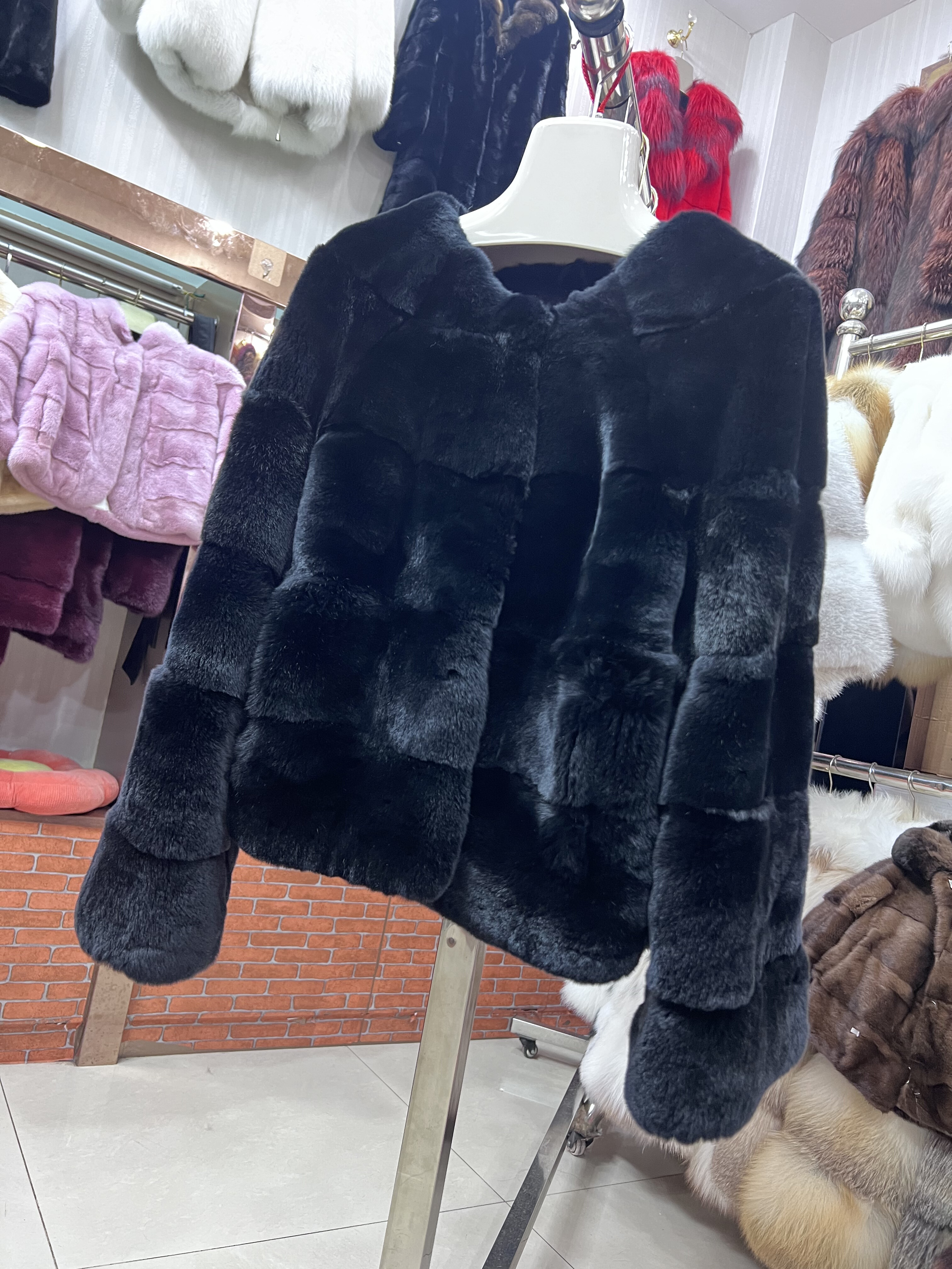 整皮獭兔毛小兔皮草氛围圆领外套公主款,女装/女士精品,皮草,淘宝优惠券,粉丝福利购,淘宝优惠卷