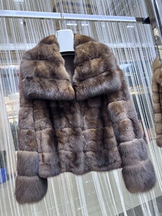 横排貂皮外套 天使之翼短款 2025新款 俄罗斯紫貂皮草