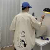 图案已注册2风大码青年打底衫宽松短袖印花T恤/7082，男装T恤，电商A012