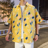 夏新款男大码短袖打底衫宽松T恤百搭印花体恤/7107p35，男装T恤，电商A012